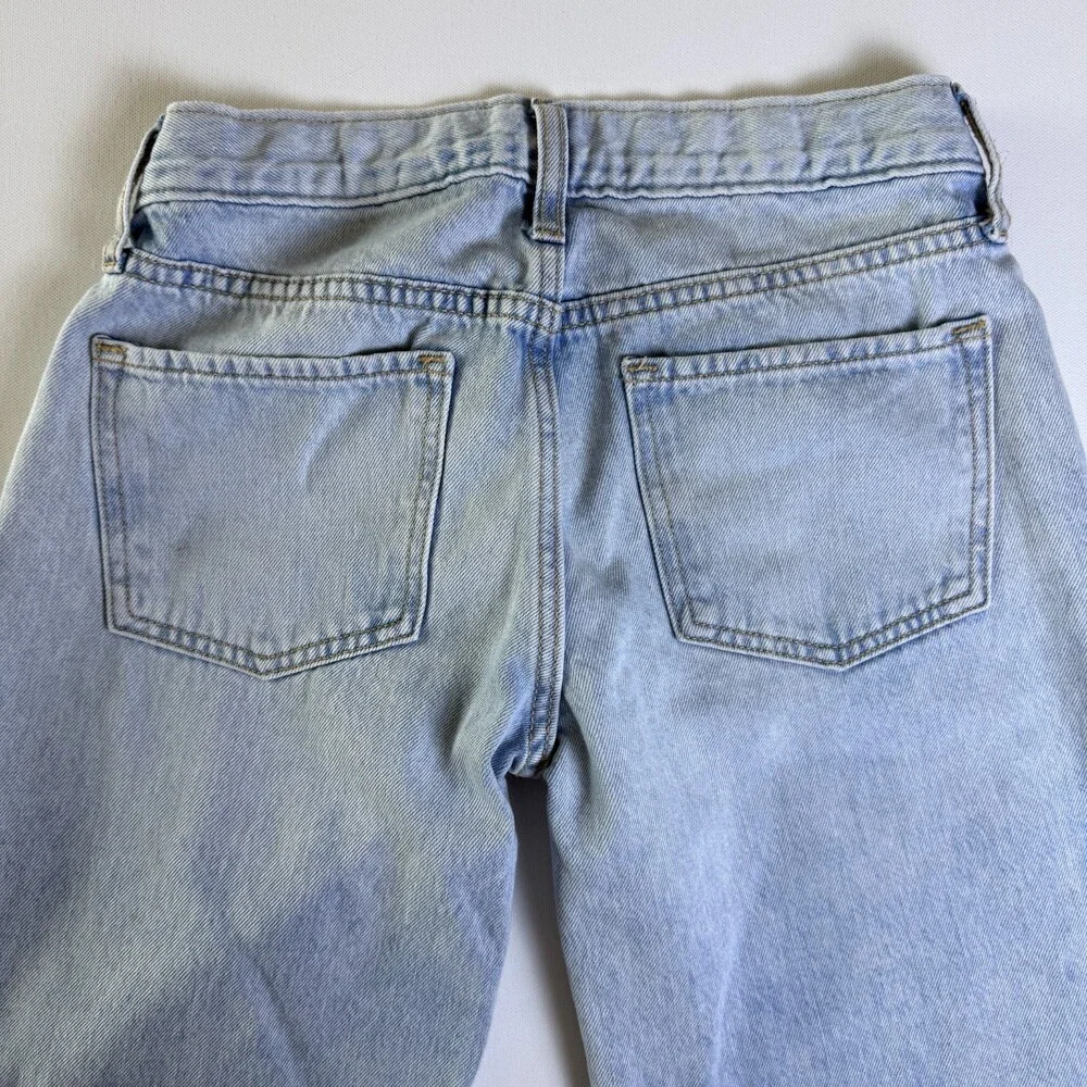 Old Navy High Rise Super Baggy Wide Leg Jeans GIRLS Size 12 Adjustable Waist